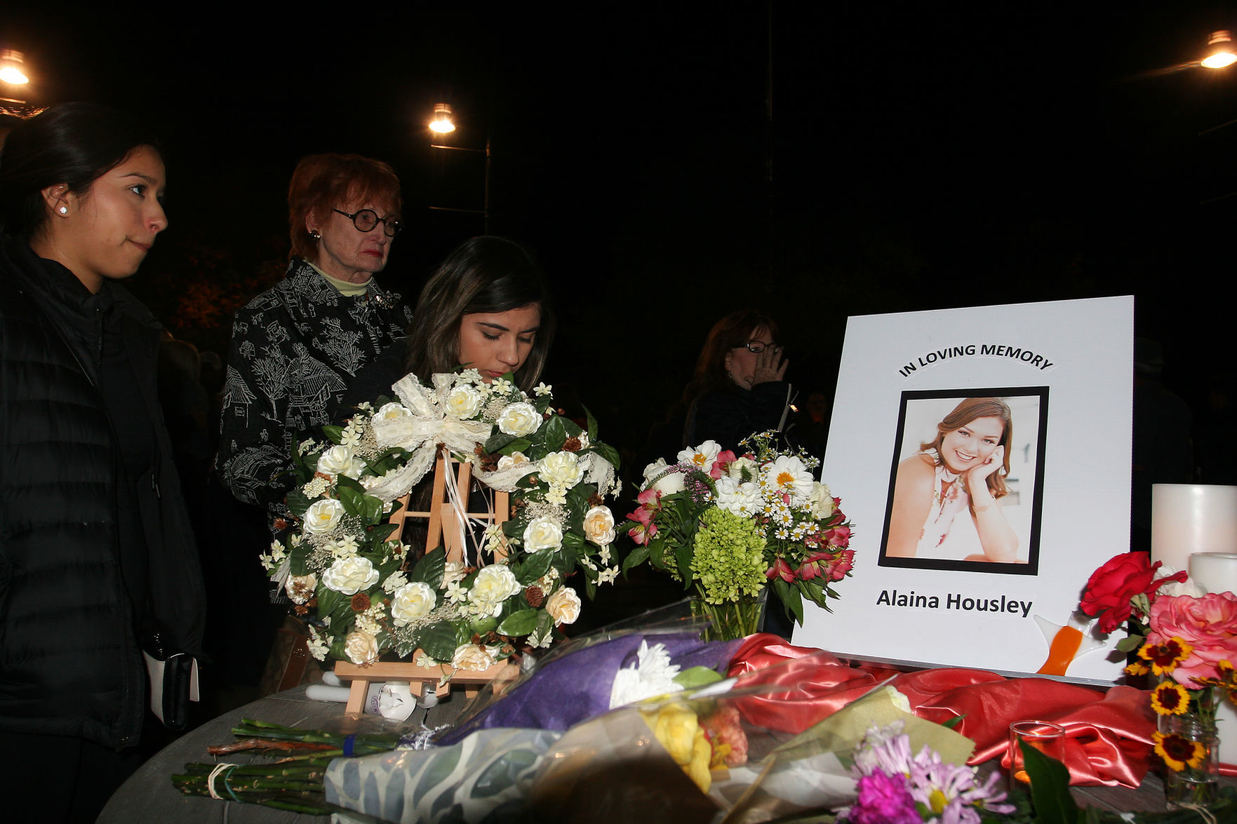 Alaina Housley vigil in Yountville